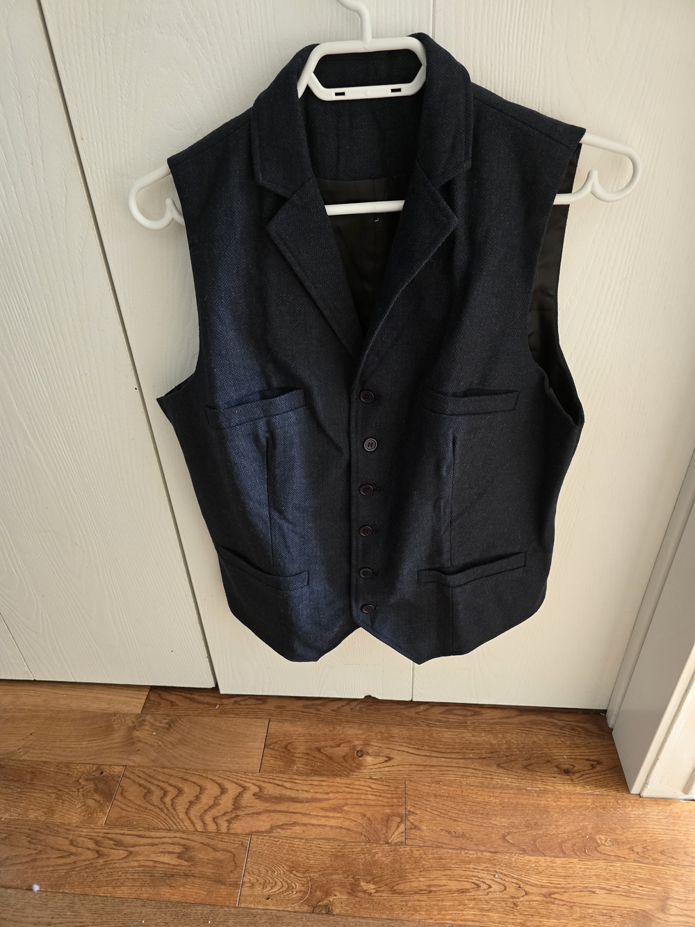 NWOT Womens Dark Navy Tailored Vest - Classic Button-Front Waistcoat